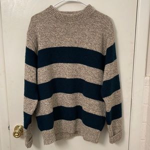 wool blend fisherman’s sweater LL Bean size large made in USA